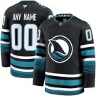 Men's San Jose Sharks Customized Black Alternate Fanatics Authentic Jersey