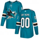 Men's San Jose Sharks Customized Blue Authentic Jersey