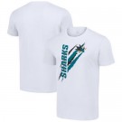 Men's San Jose Sharks Starter White Color Scratch T Shirt