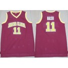 Men's Santa Clara Broncos #11 Steve Nash Red College Basketball Jersey