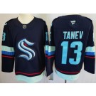Men's Seattle Kraken #13 Brandon Tanev Navy Authentic Jersey