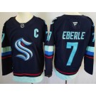 Men's Seattle Kraken #7 Jordan Eberle Navy Authentic Jersey
