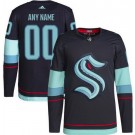 Men's Seattle Kraken Customized Navy Authentic Jersey