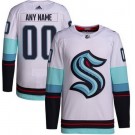 Men's Seattle Kraken Customized White Authentic Jersey