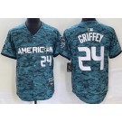 Men's Seattle Mariners #24 Ken Griffey Aqua 2023 All Star Cool Base Jersey