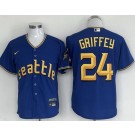 Men's Seattle Mariners #24 Ken Griffey Blue 2023 City Cool Base Jersey