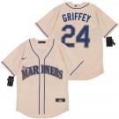 Men's Seattle Mariners #24 Ken Griffey Cream 2020 Cool Base Jersey