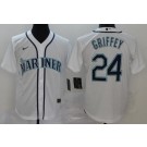 Men's Seattle Mariners #24 Ken Griffey White 2020 Cool Base Jersey