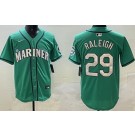 Men's Seattle Mariners #29 Cal Raleigh Green Limited Jersey