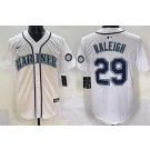Men's Seattle Mariners #29 Cal Raleigh White Limited Jersey