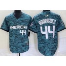 Men's Seattle Mariners #44 Julio Rodriguez Aqua 2023 All Star Cool Base Jersey