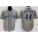 Men's Seattle Mariners #44 Julio Rodriguez Gray Cool Base Jersey