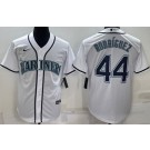 Men's Seattle Mariners #44 Julio Rodriguez White Cool Base Jersey