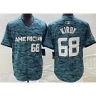 Men's Seattle Mariners #68 George Kirby Aqua 2023 All Star Cool Base Jersey