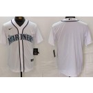 Men's Seattle Mariners Blank White Cool Base Jersey