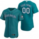 Men's Seattle Mariners Customized Aqua Authentic Jersey