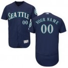 Men's Seattle Mariners Customized Navy Blue FlexBase Jersey