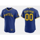 Men's Seattle Mariners Customized Royal 2023 City Authentic Jersey