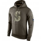 Men's Seattle Mariners Green Salute To Service Printed Pullover Hoodie