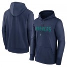 Men's Seattle Mariners Navy Authentic Collection Pregame Performance Pullover Hoodie
