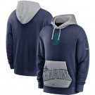 Men's Seattle Mariners Navy Heritage Tri Blend Pullover Hoodie