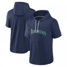 Men's Seattle Mariners Navy Short Sleeve Team Pullover Hoodie 306621