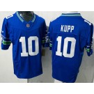 Men's Seattle Seahawks #10 Cooper Kupp Limited Blue Throwback FUSE Vapor Jersey