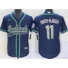 Men's Seattle Seahawks #11 Jaxon Smith Njigba Limited Navy Baseball Jersey