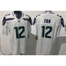 Men's Seattle Seahawks #12 Fan Limited White FUSE Vapor Jersey