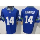 Men's Seattle Seahawks #14 Sam Darnold Limited Blue FUSE Vapor Jersey
