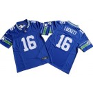 Men's Seattle Seahawks #16 Tyler Lockett Limited Blue FUSE Vapor Jersey