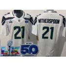 Men's Seattle Seahawks #21 Devon Witherspoon Limited White 50th LX FUSE Vapor Jersey