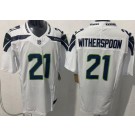 Men's Seattle Seahawks #21 Devon Witherspoon Limited White FUSE Vapor Jersey