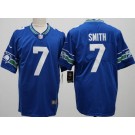 Men's Seattle Seahawks #7 Geno Smith Limited Blue Throwback Vapor Jersey