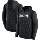 Men's Seattle Seahawks Black 2021 Crucial Catch Therma Pullover Hoodie