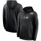 Men's Seattle Seahawks Black Crucial Catch Sideline Performance Pullover Hoodie