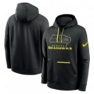 Men's Seattle Seahawks Black Volt Pullover Hoodie