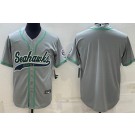 Men's Seattle Seahawks Blank Limited Gray Baseball Jersey