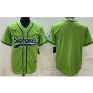 Men's Seattle Seahawks Blank Limited Green Baseball Jersey