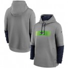 Menбпs Seattle Seahawks Gray Playbook Performance Pullover Hoodie