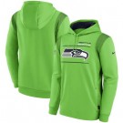 Men's Seattle Seahawks Green Sideline Logo Performance Pullover Hoodie