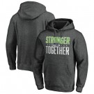 Men's Seattle Seahawks Heather Charcoal Stronger Together Printed Pullover Hoodie 0735