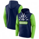 Men's Seattle Seahawks Navy Extra Point Pullover Hoodie