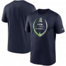Men's Seattle Seahawks Navy Icon Legend Performance T Shirt