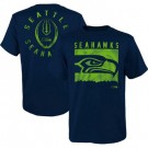 Men's Seattle Seahawks Navy Liquid Camo Logo T Shirt