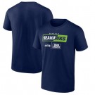 Men's Seattle Seahawks Navy NFL x Bud Light T Shirt