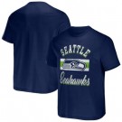 Men's Seattle Seahawks Navy NFL x Darius Rucker Collection Stripe T Shirt