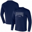 Men's Seattle Seahawks Navy NFL x Darius Rucker Collection Thermal Long Sleeve T Shirt