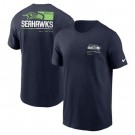 Men's Seattle Seahawks Navy Team Incline T Shirt