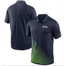 Men's Seattle Seahawks Navy Vapor Performance Polo